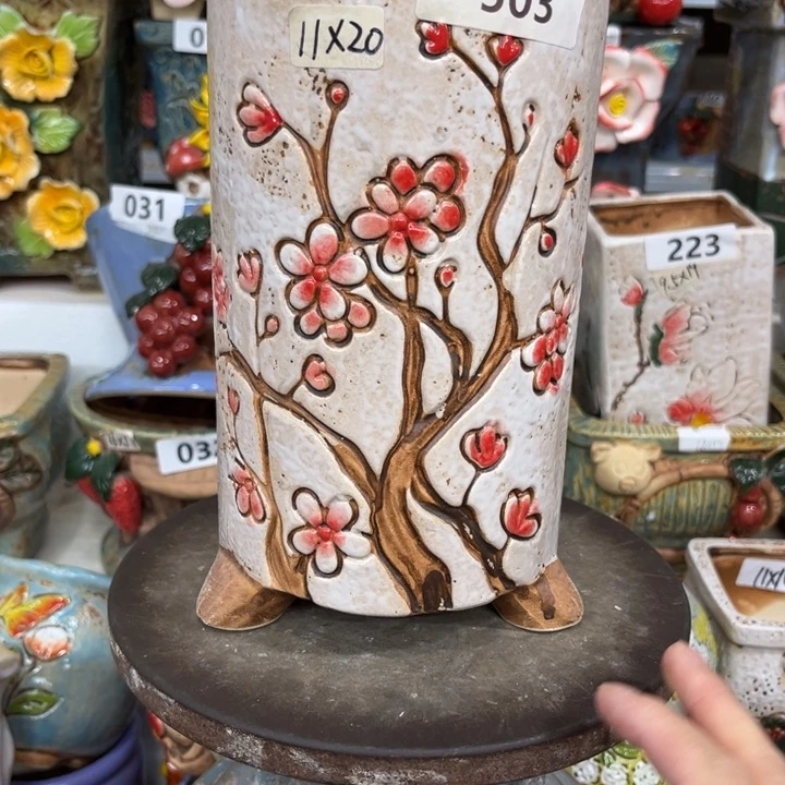 紫砂花盆粗陶材质多肉花盆