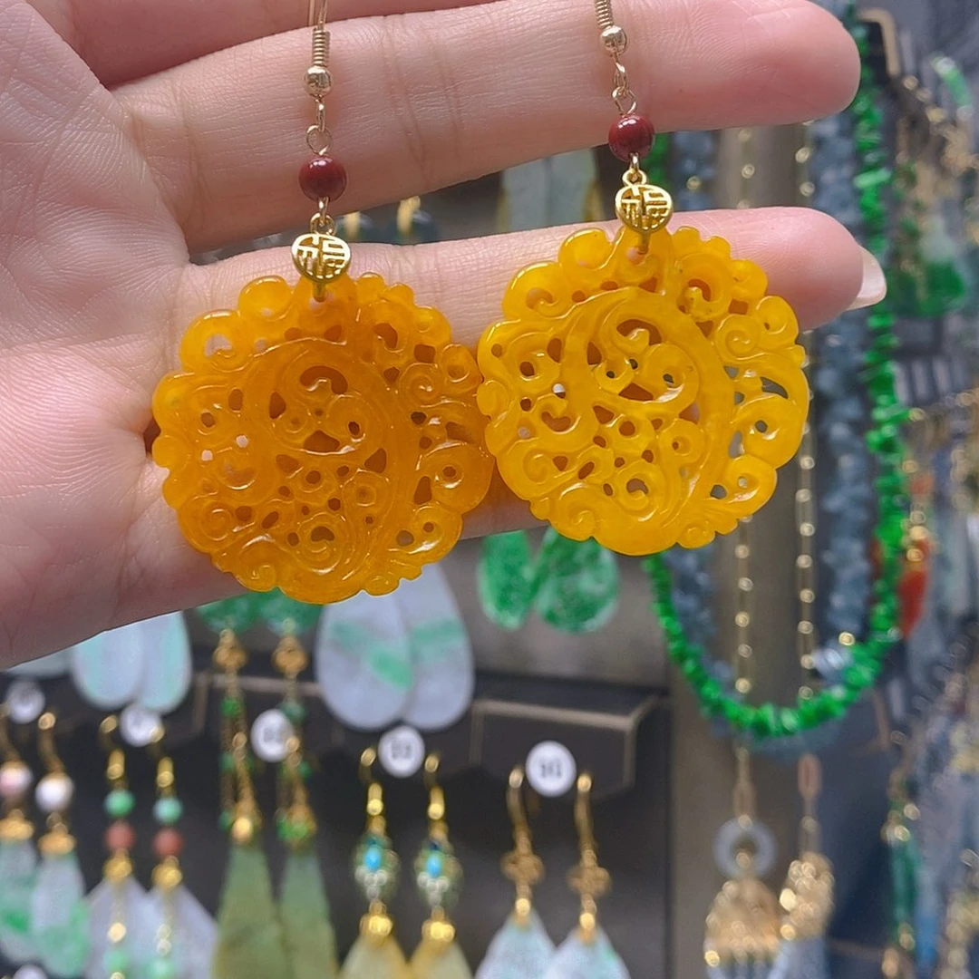 未镶嵌翡翠耳饰翡翠