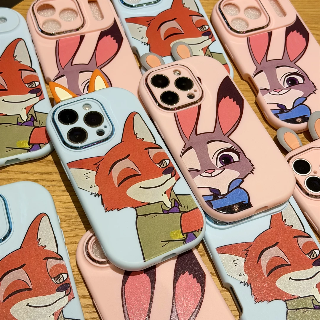 朱迪尼克耳朵适用苹果17p情侣手机壳16iPhone小米oppo华为金属框