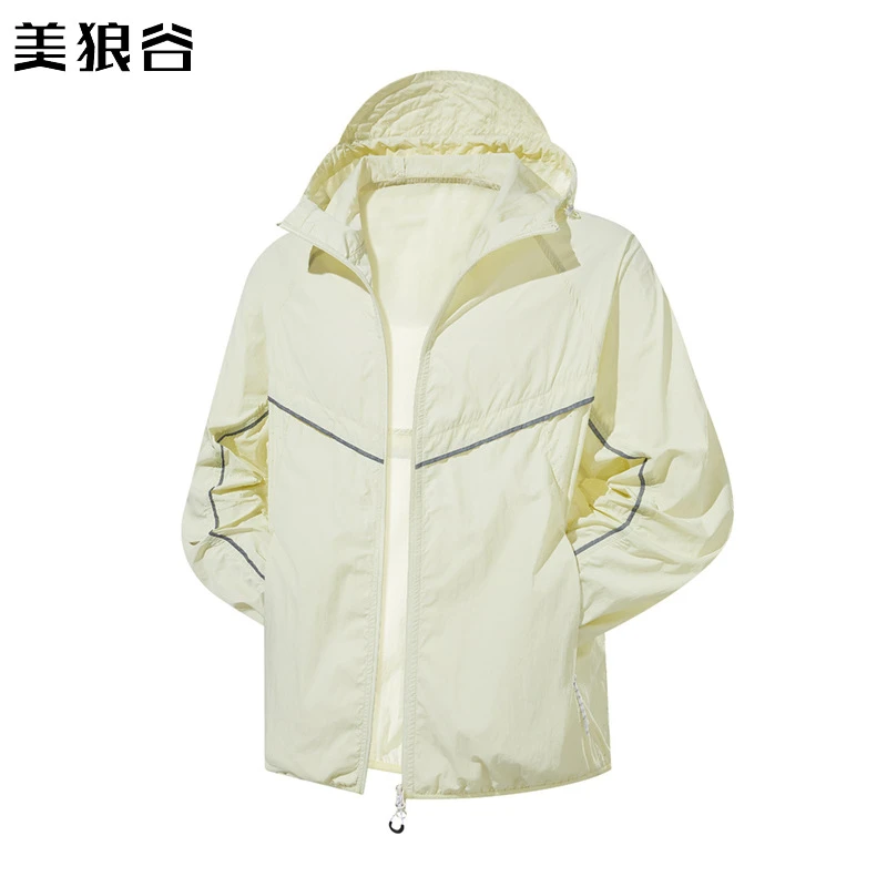 UPF100+夏季新款防紫外线防晒衣男女 轻薄透气反光条外套户外工装