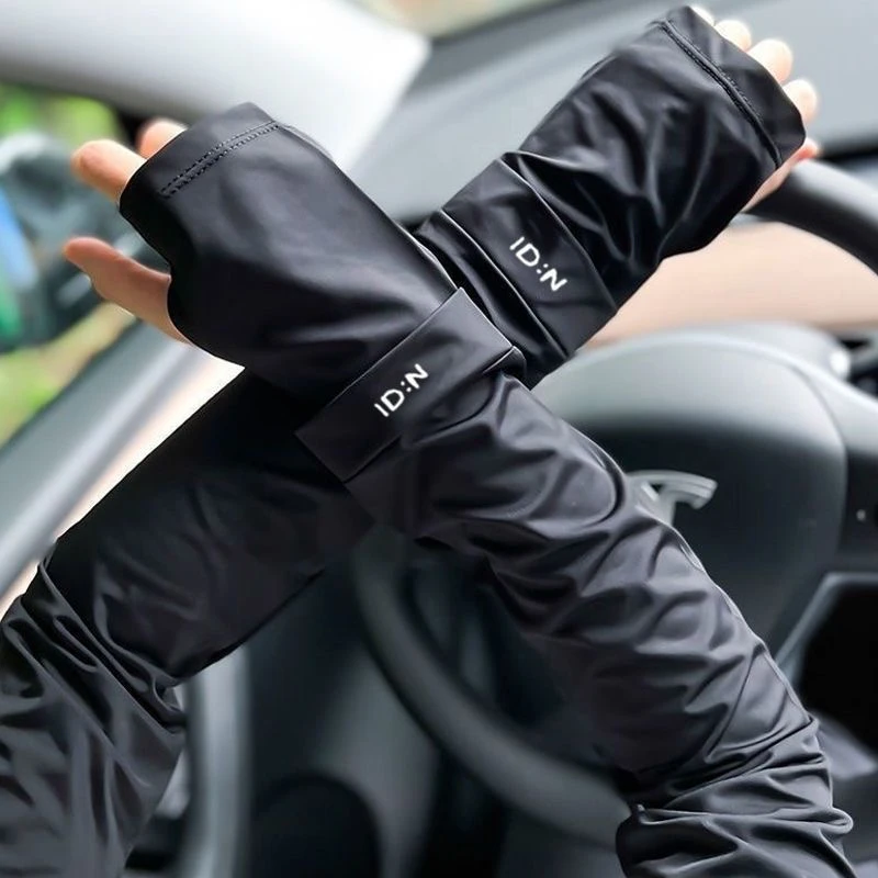 防晒袖套冰丝冰袖女款宽松防紫外线护臂男夏季开车薄运动骑行户外