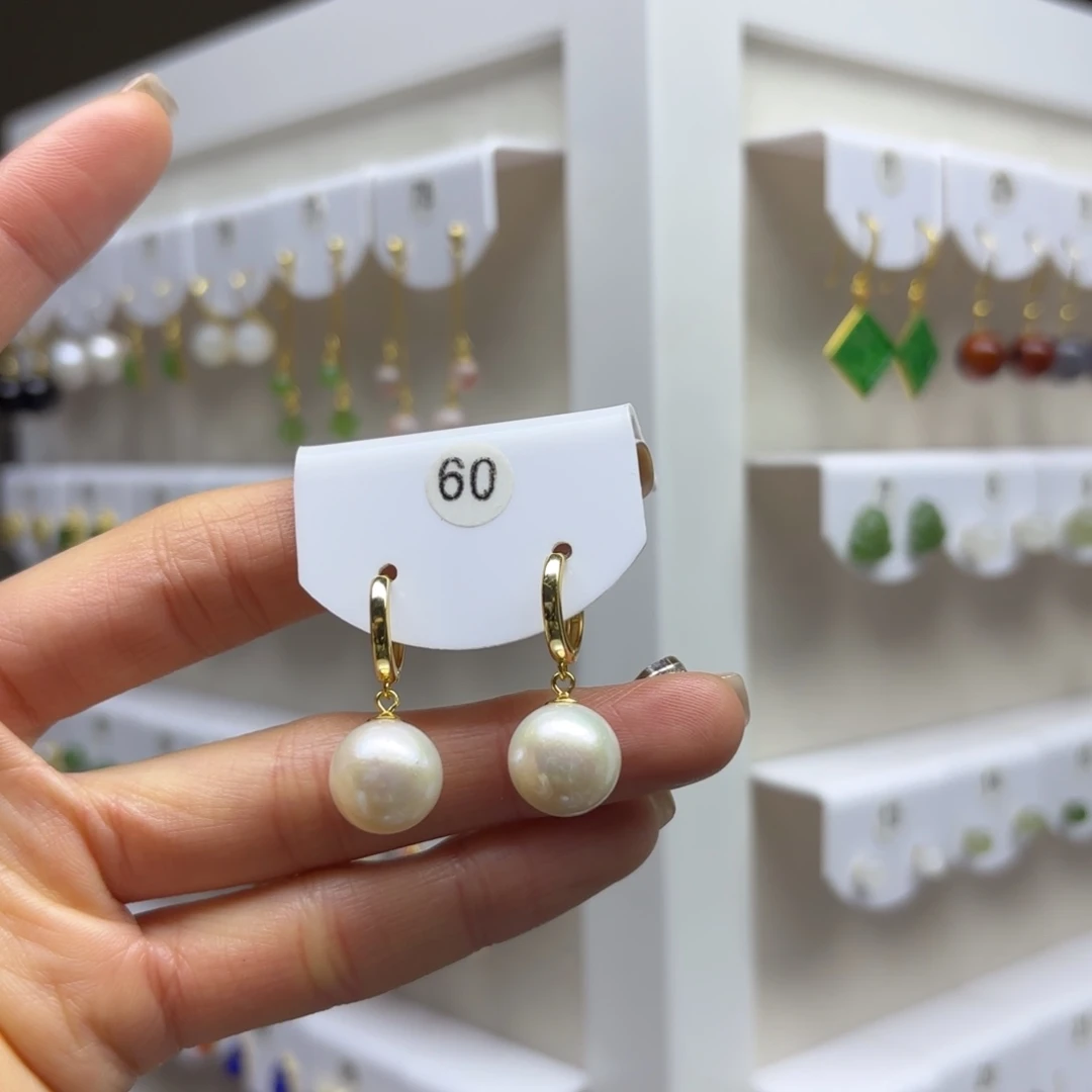 耳饰淡水珍珠银S925镶嵌