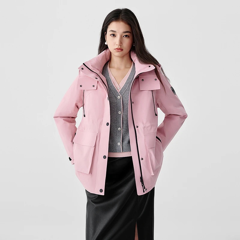 珂莱蒂尔2025冬新薄款90鸭绒派克服羽绒服休闲外套女