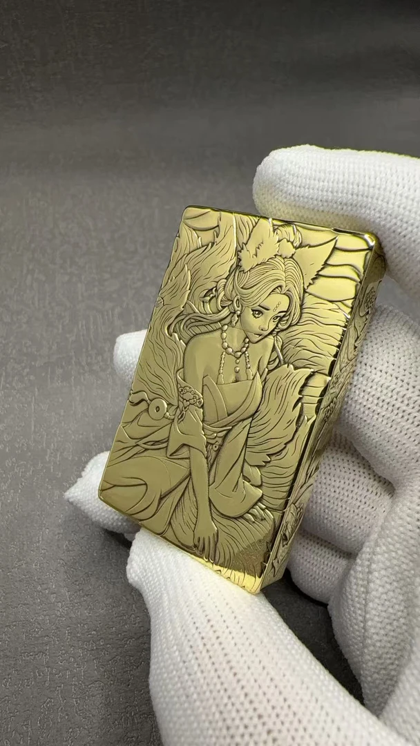 小钢炮超薄便携式煤油打火机五面浮雕