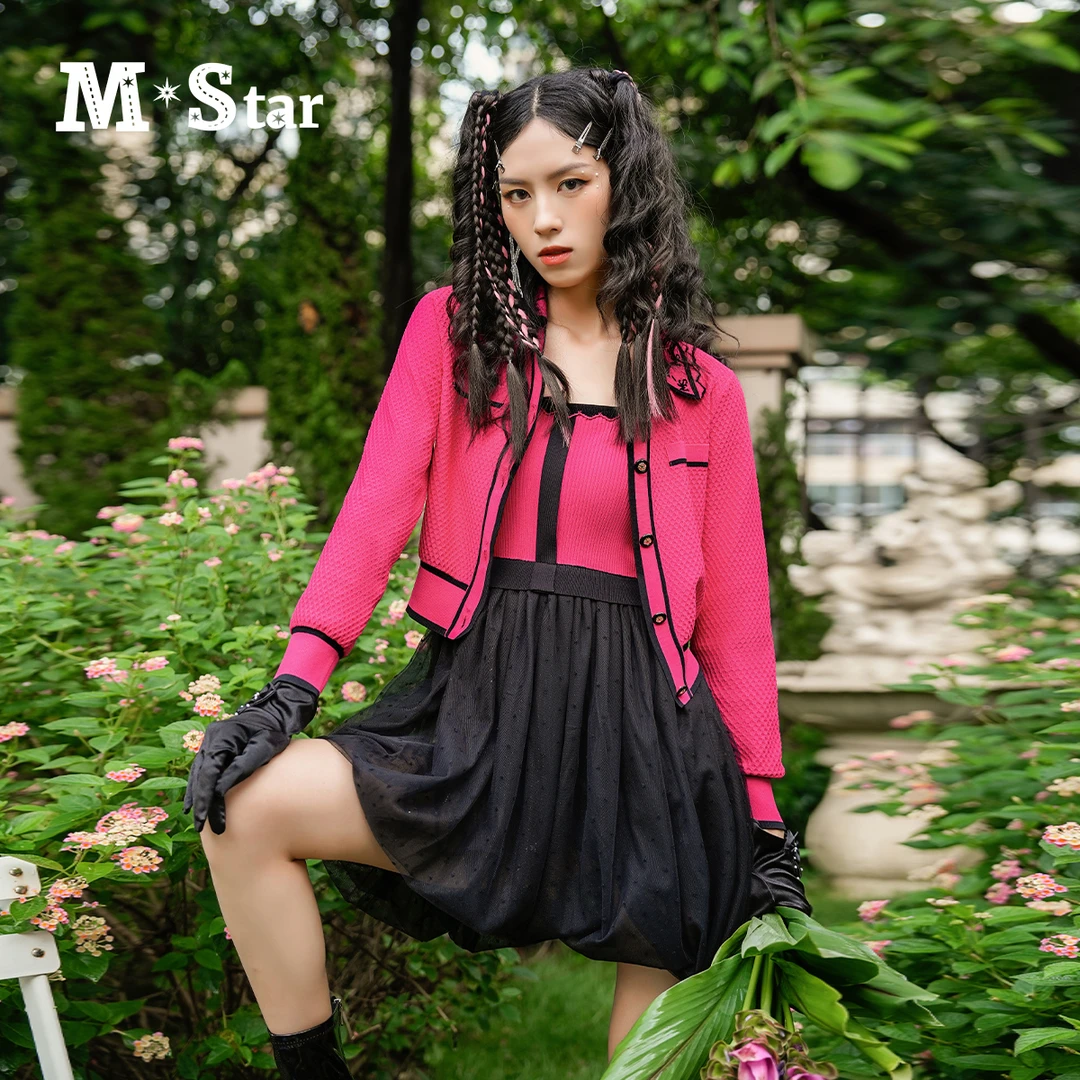 【小花专属】M-Star2023芭比粉连衣裙两件套 SEIL113535