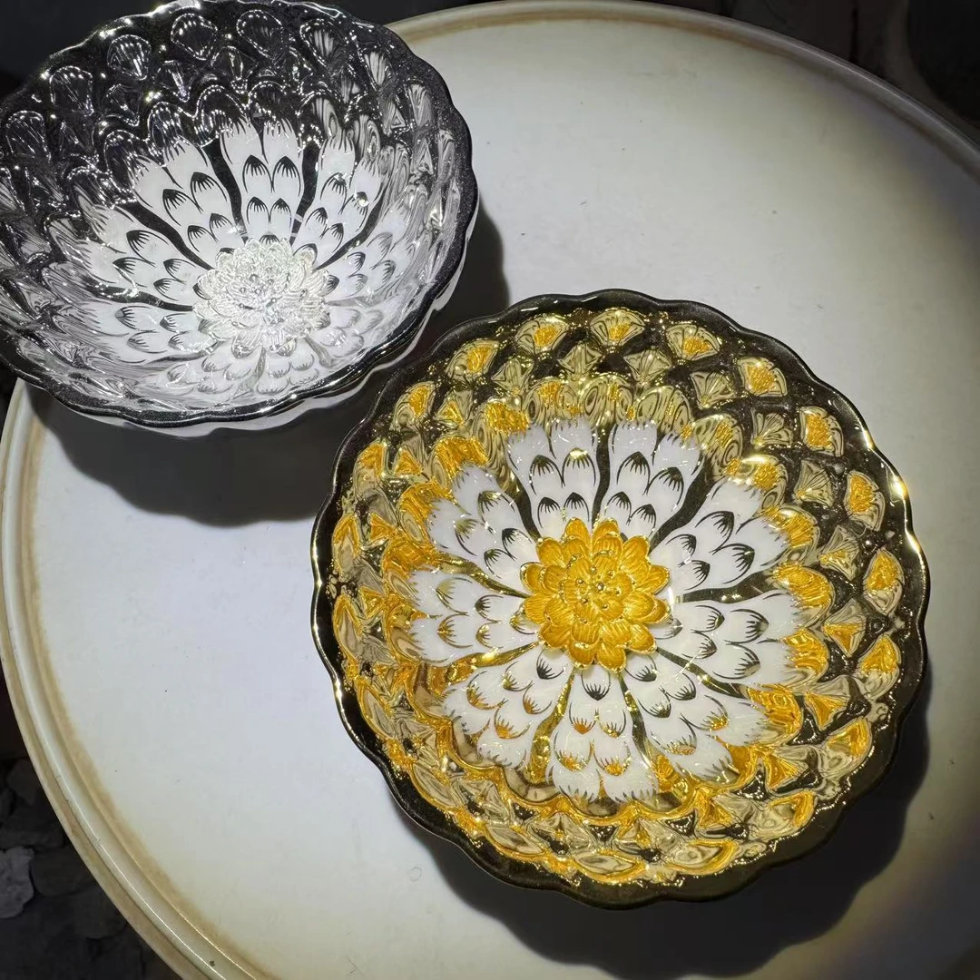 冰清玉洁+金玉满堂 和和美美莲花对杯