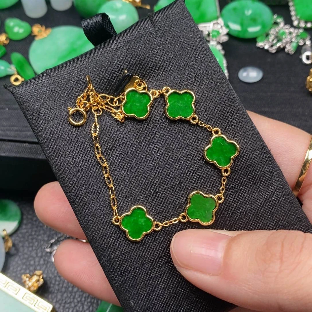 翡翠银S925镶嵌手链