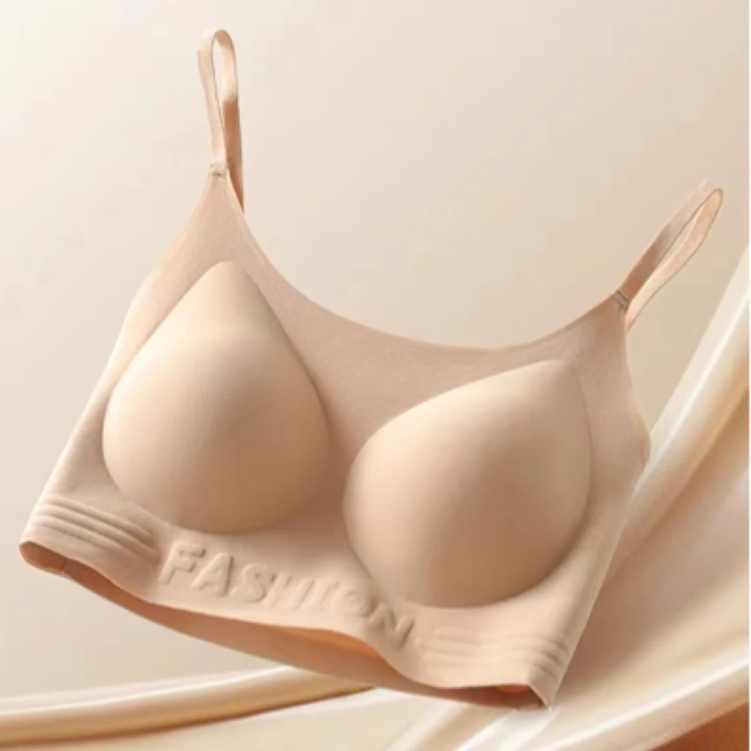 K04粉底液无痕内衣女聚拢小胸美背隐形空气感背心式运动内衣