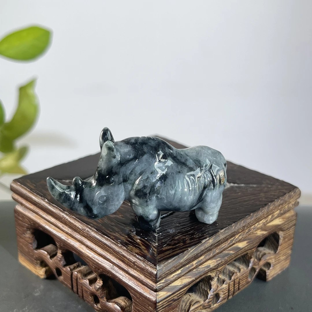 JGB23-22  天然缅甸A货翡翠  犀牛