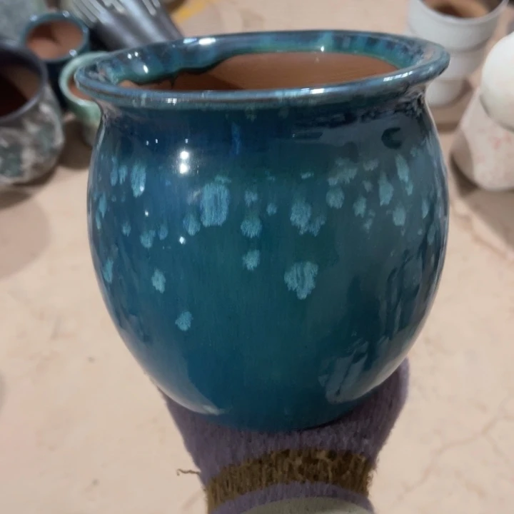 紫砂花盆口径16高度17一只