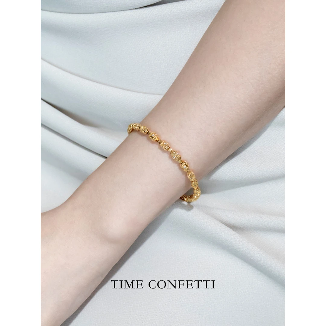 黄铜手链 镀K金【孙二娘】气质大气精致百搭手链TC 11207