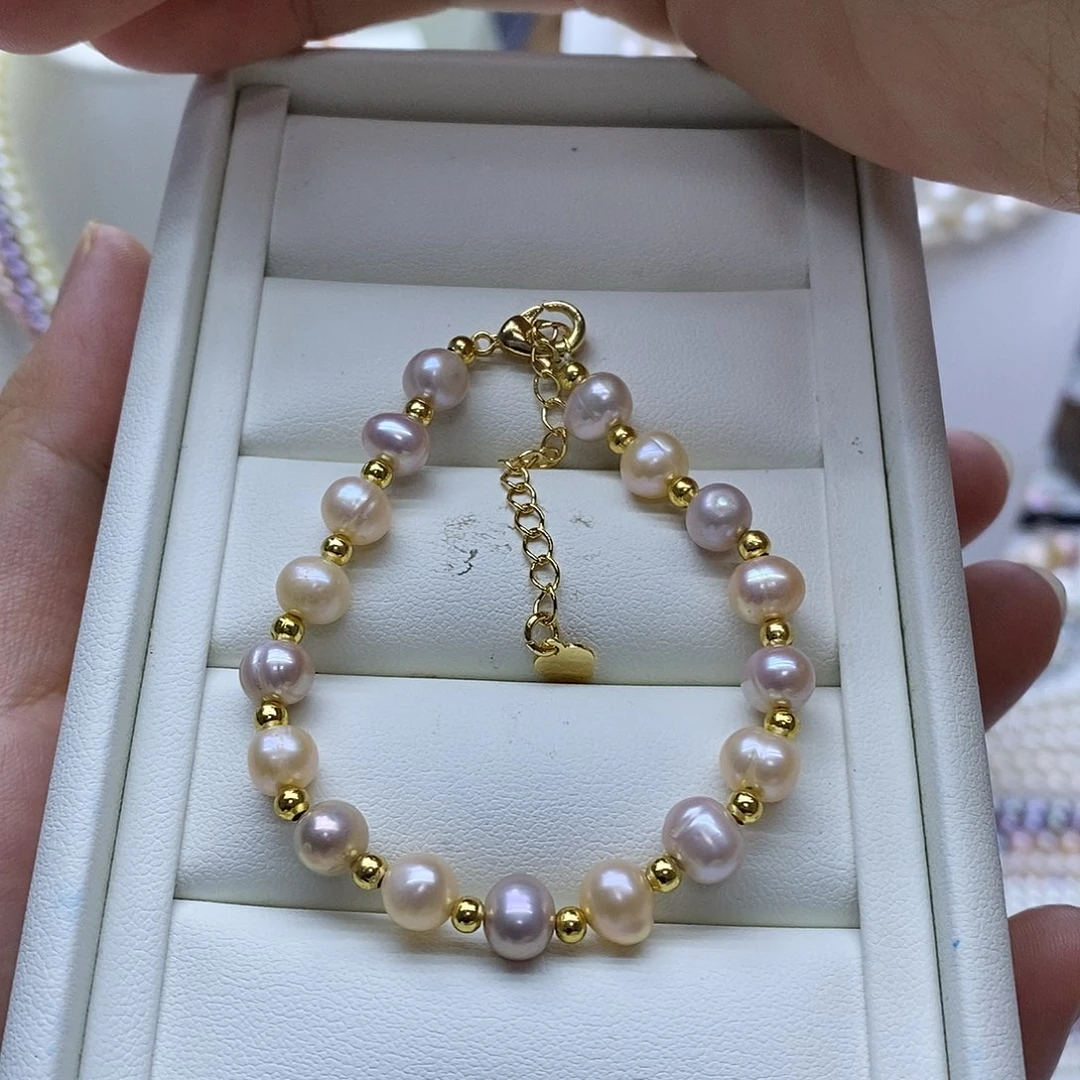 合金手链淡水珍珠