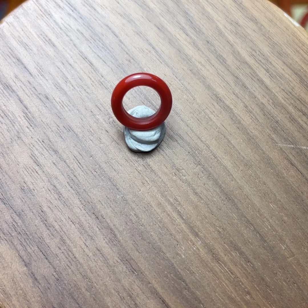 南红玛瑙未镶嵌8.4玫锦红高货戒圈