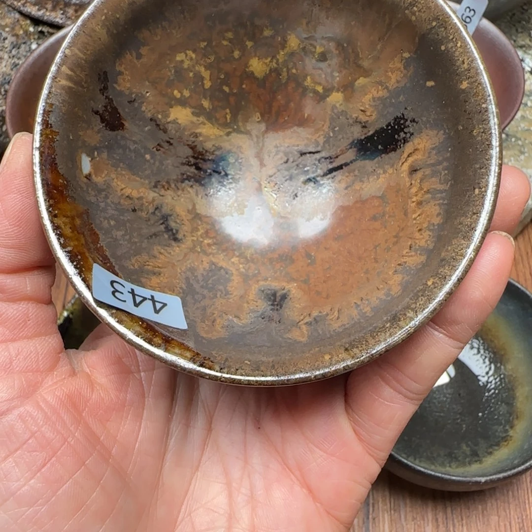 柴烧建盏茶盏茶杯443