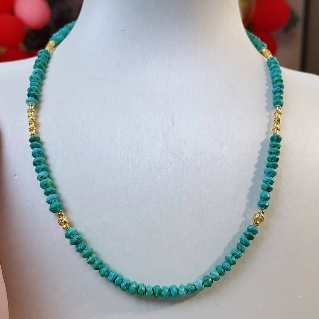 绿松石银S925镀金镶嵌珠宝奇石