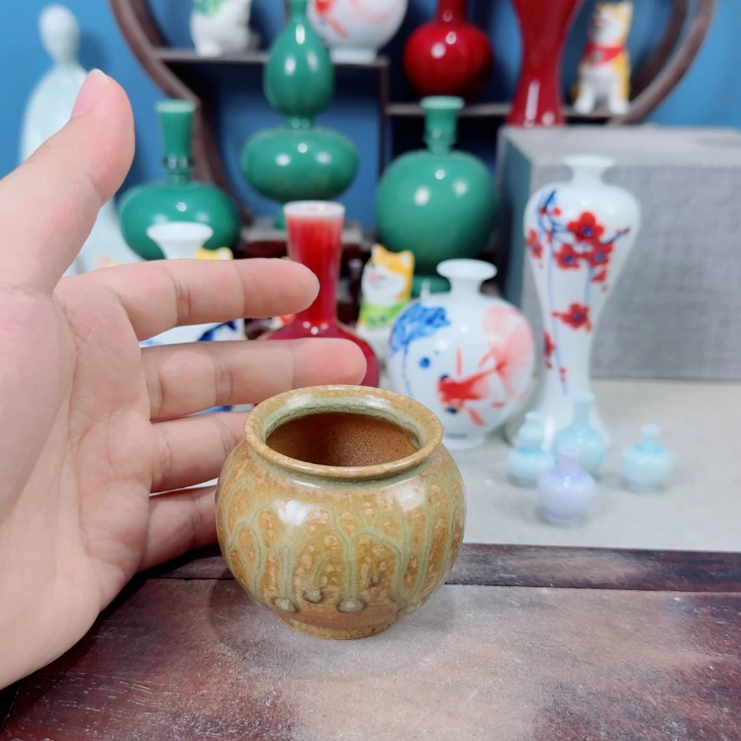 陶瓷手工小花器摆件