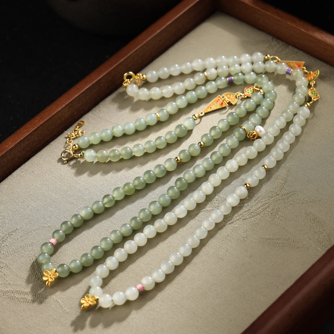 【举石臻选】TA0804-688-17和田玉珠串(一件/多样性/约5mm+)L