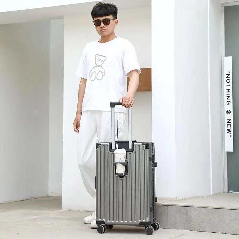 FAVMARTHA2025新款行李箱女拉杆箱男学生铝框旅行箱结实耐用登机