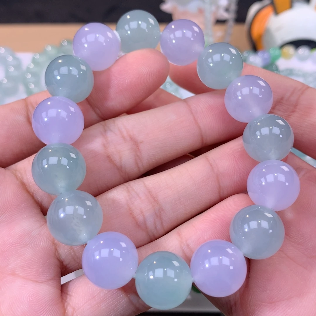 翡翠手链未镶嵌锋**.卡14m m