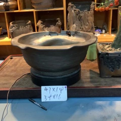 花盆紫砂柴烧圆盆