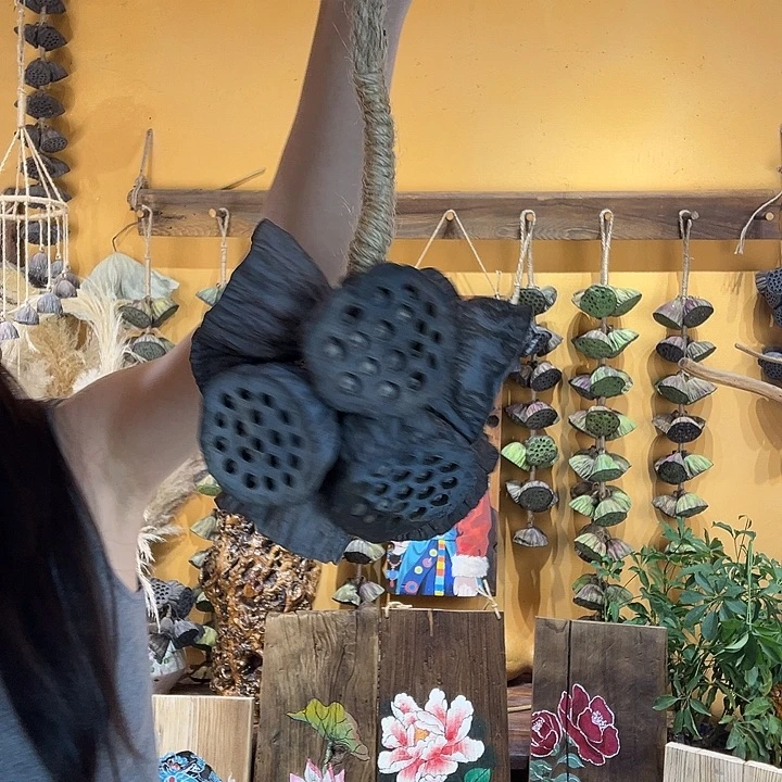 有机玻璃精编绣球款干莲蓬