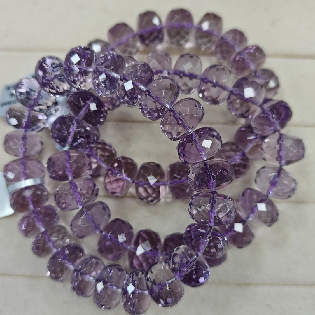 【书记甄选】天然紫水晶刻面盘珠手链 多样式发一件 约13mm 6179XL