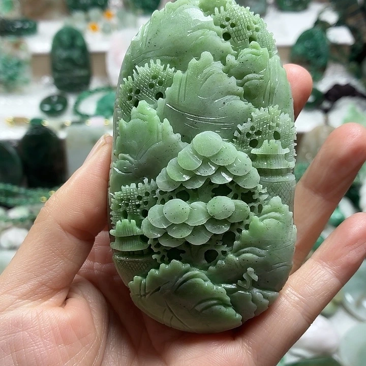 独山玉未镶嵌吊坠