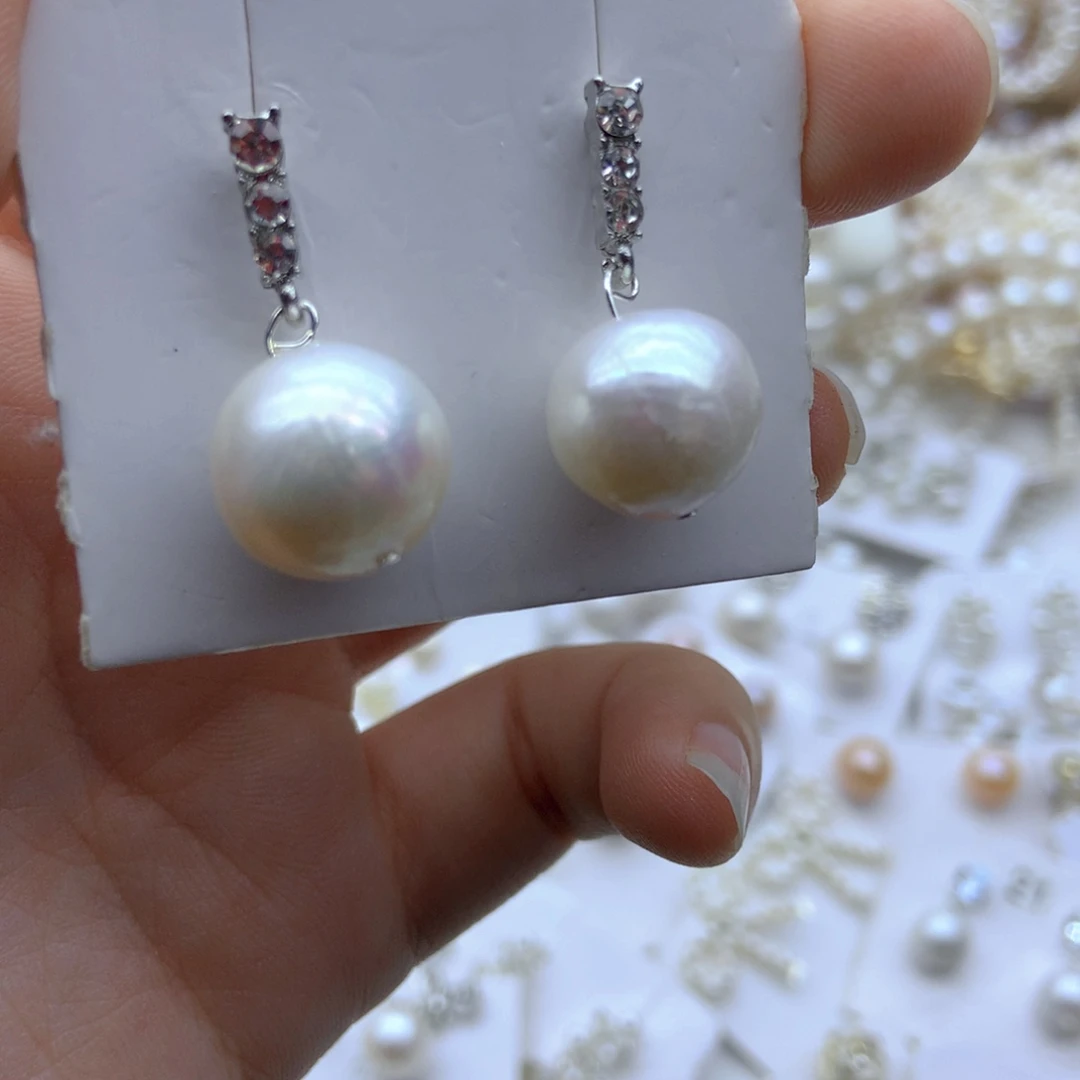 未镶嵌淡水珍珠耳饰