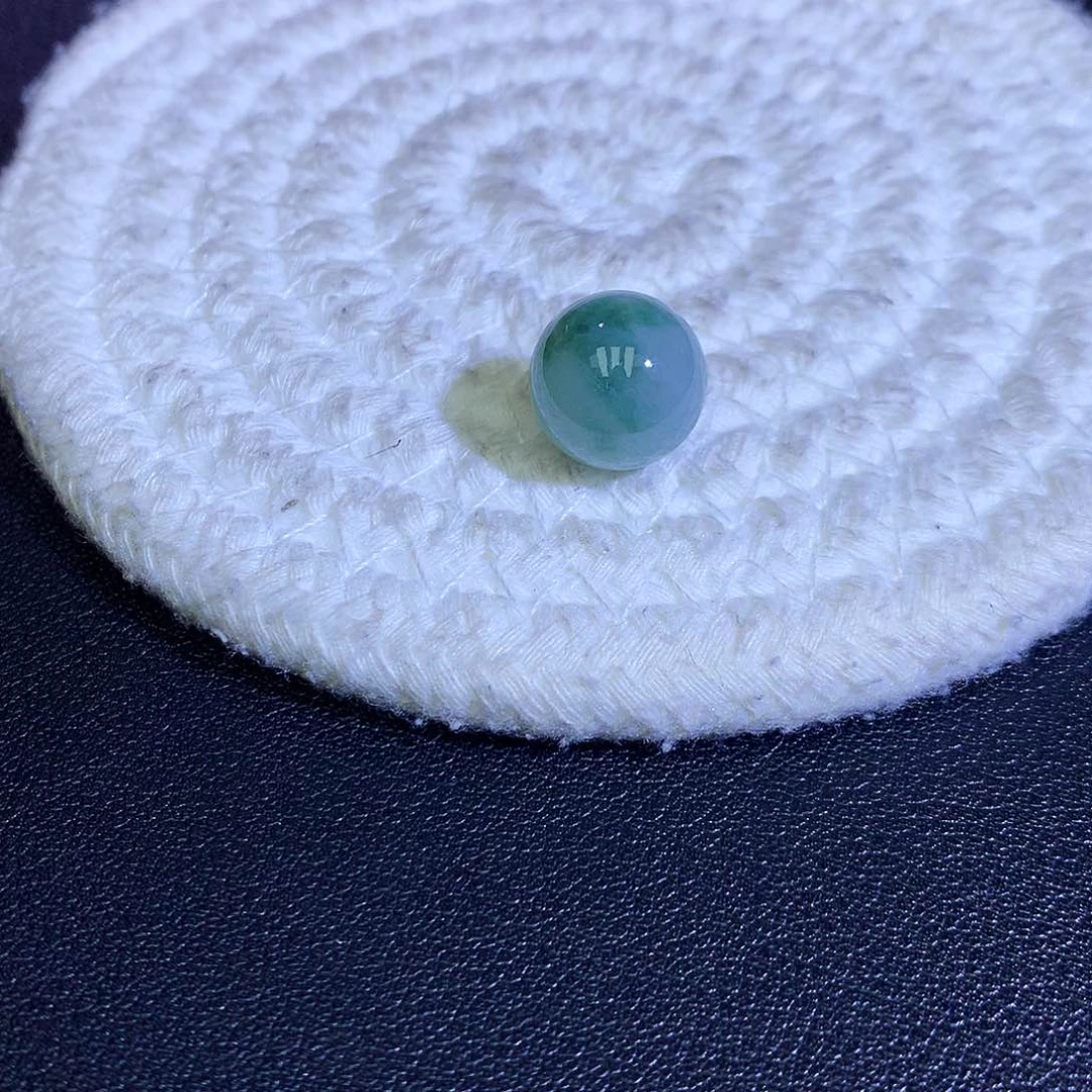 散珠翡翠天然缅甸翡翠单珠卡13飘花