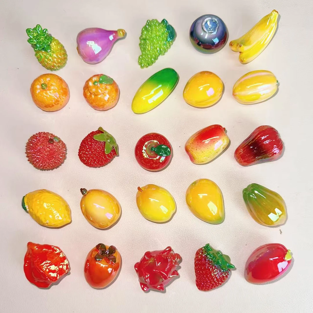 【定制款实色电镀水果】仿真电镀小水果萌粒摆件盲盒惊喜饰品