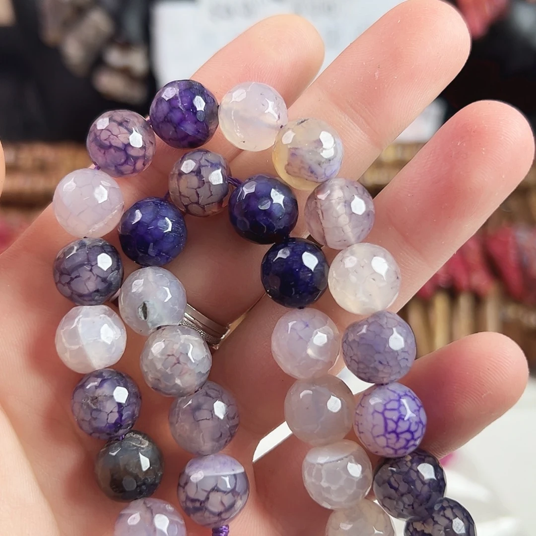 玛瑙/玉髓合金珠宝半成品H794，龙纹玛瑙一条12mm