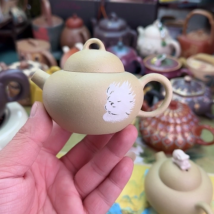 紫砂茶壶元宝小狗子