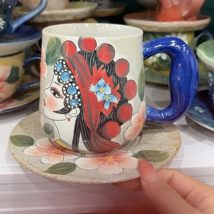 长***7杯景德镇釉下五彩手绘陶瓷