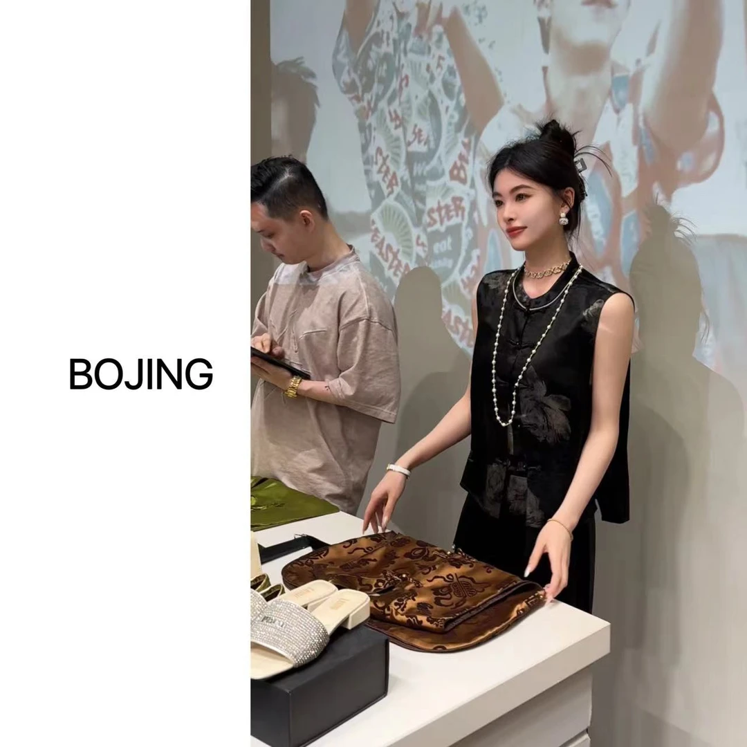 【伊人夕岸】新中式醋酸显瘦气质重工复古夏季提花套装