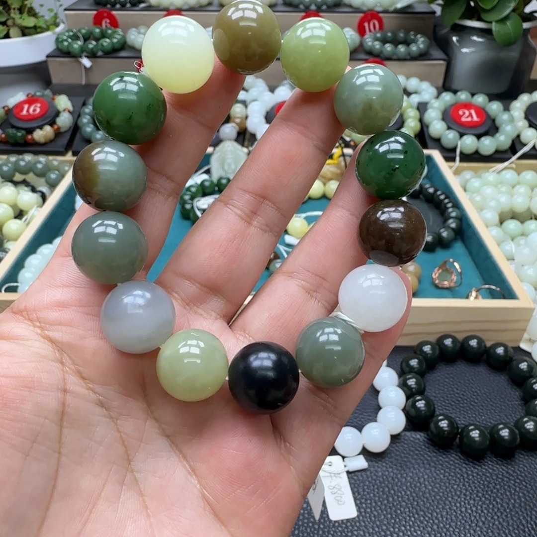 和田玉未镶嵌手链16