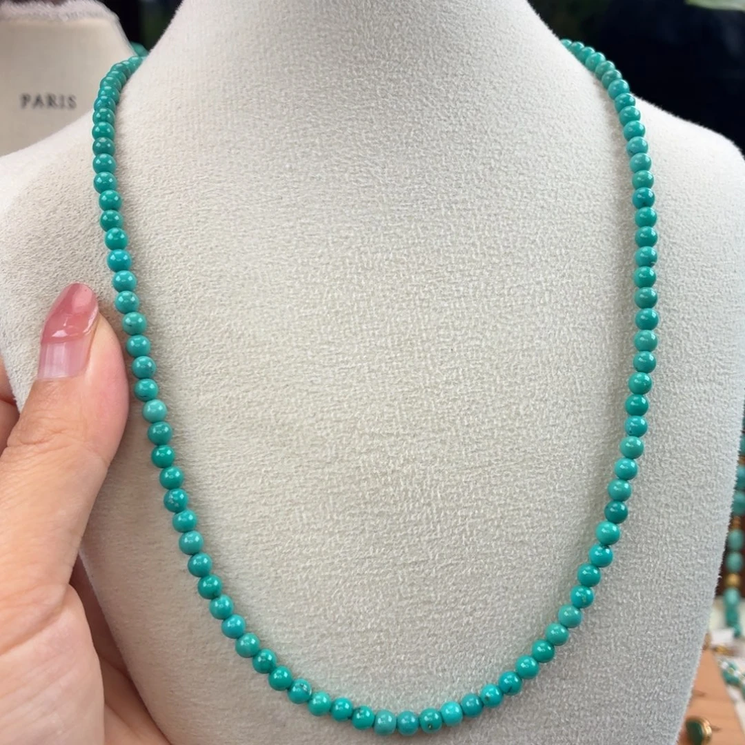 绿松石18K金镶嵌颈饰