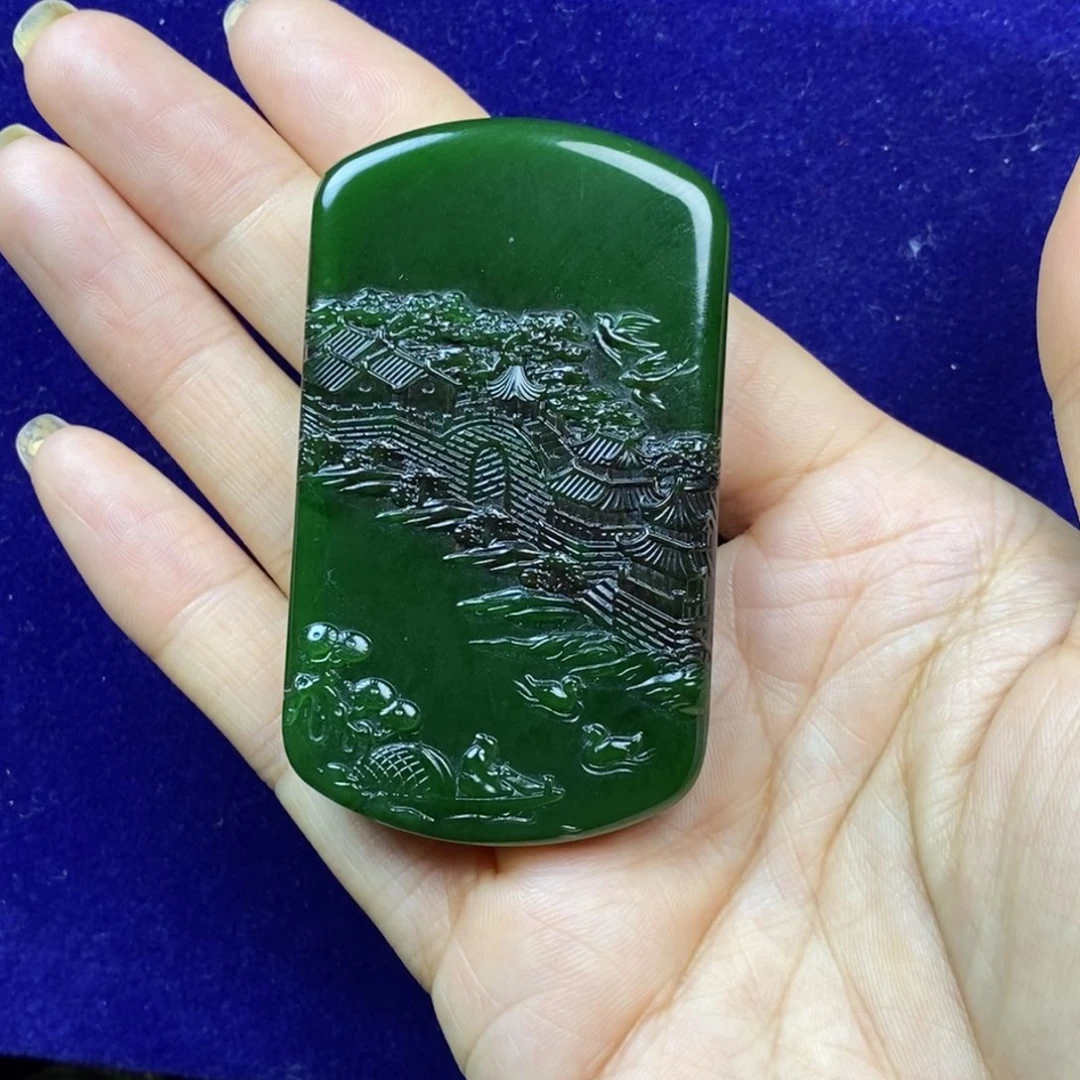 和田玉未镶嵌挂件