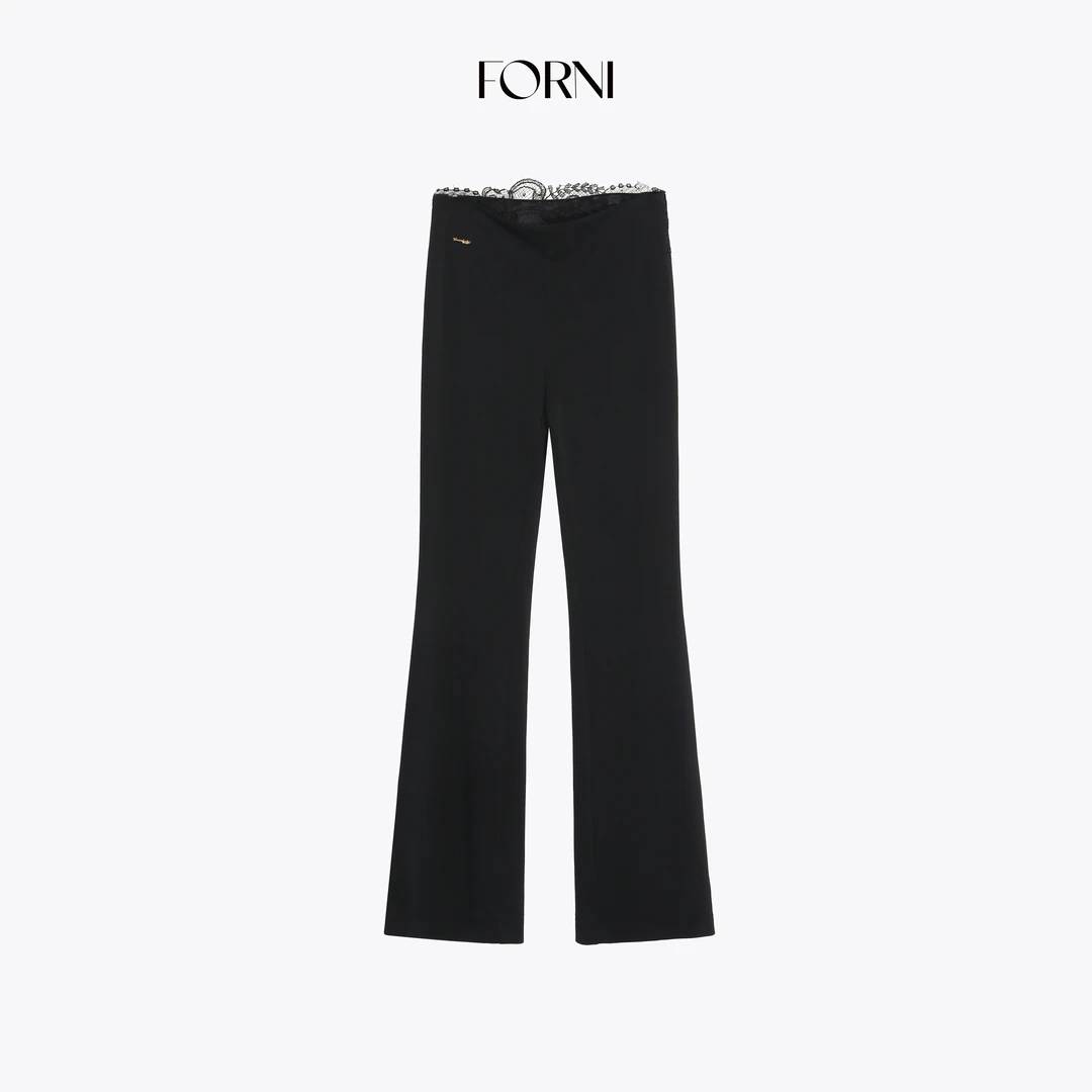 FORNI 反重力瘦瘦裤 口碑热销系列仿醋酸侧开叉微喇休闲长裤