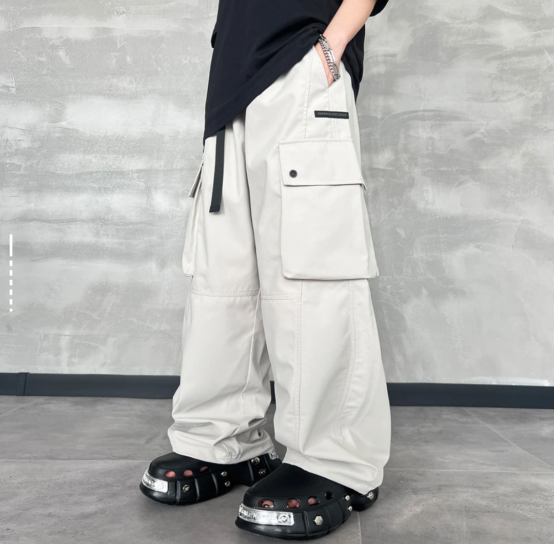 FA山系户外字母logo刺绣大口袋男女同款宽松休闲工装裤3003