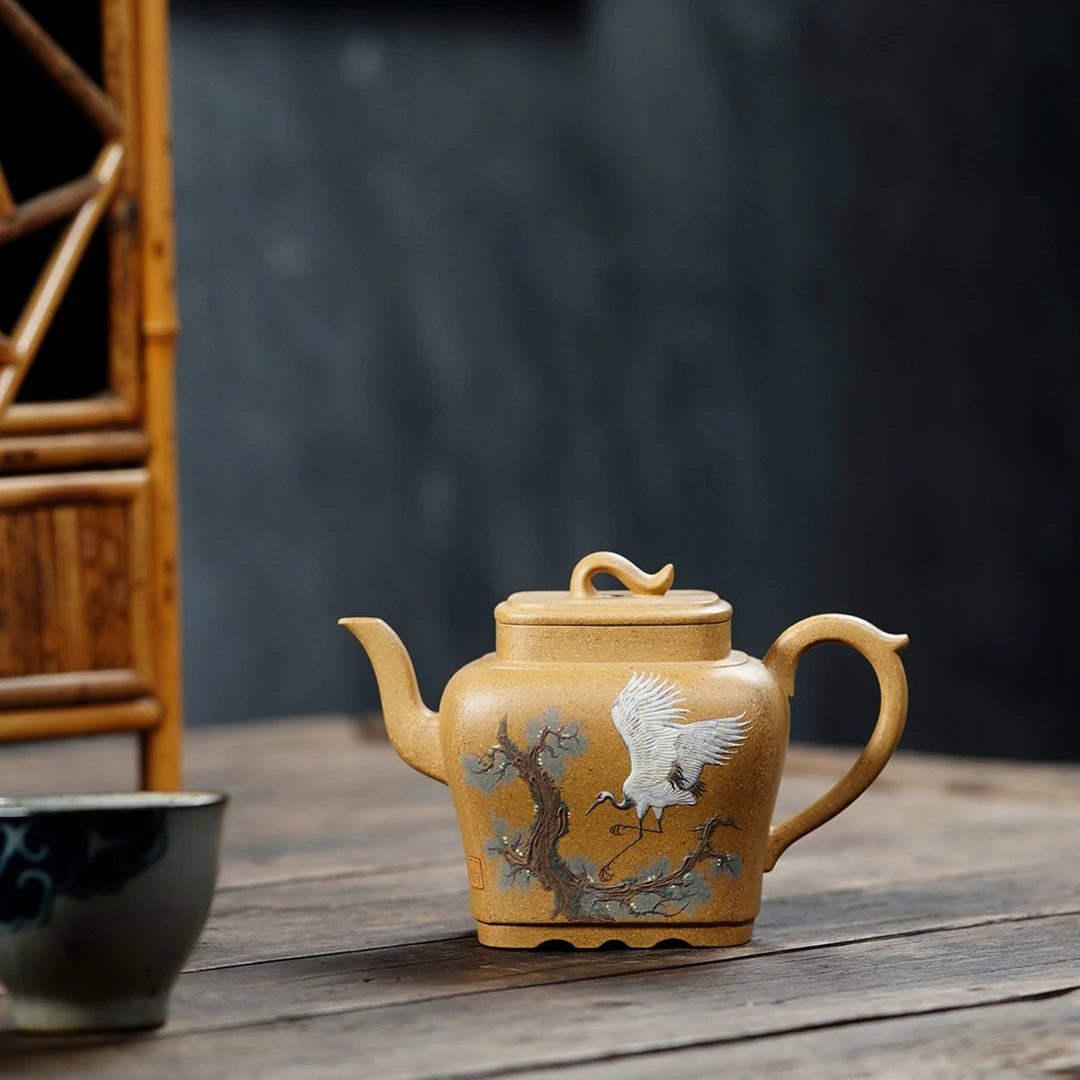 窗外泥绘实力派 张恒 手工泥绘壶 茶具