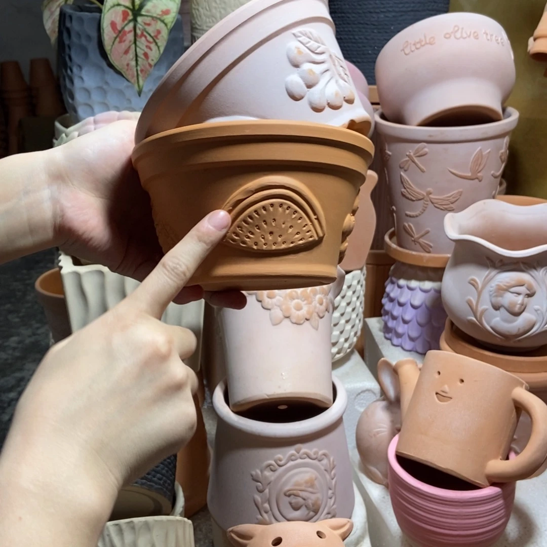 15×8水果矮盆 雾化+红陶2个