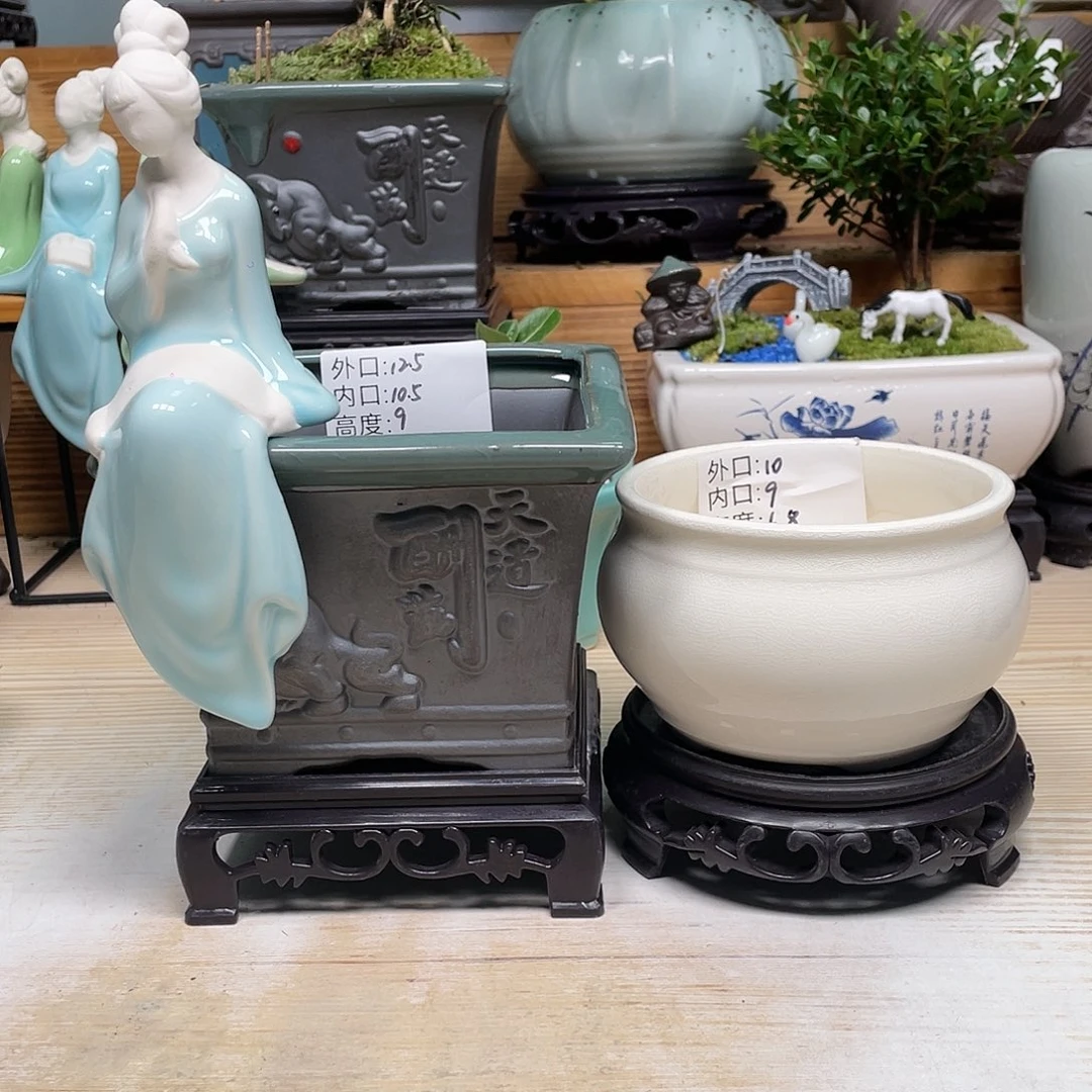 紫砂花盆陶瓷艺术花盆陶瓷