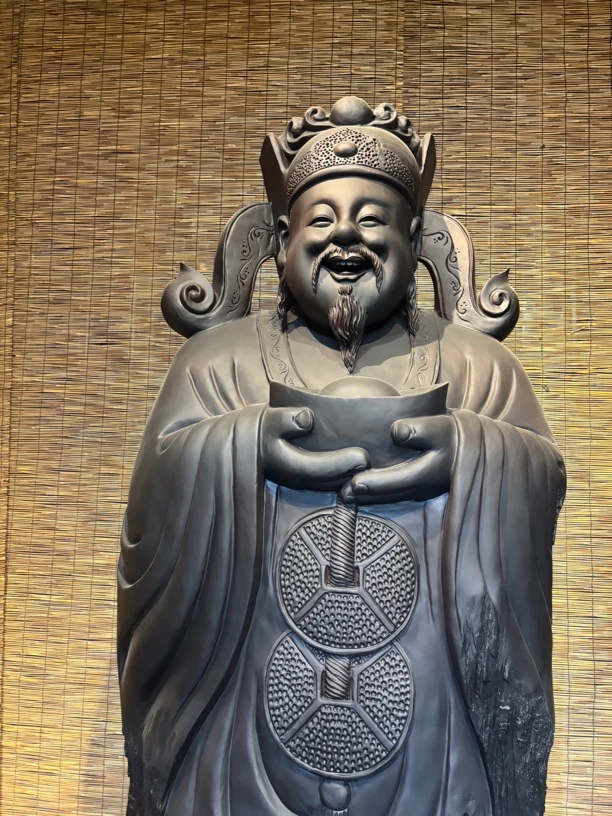 主播推荐阴沉木乌木材质财神爷招财进宝