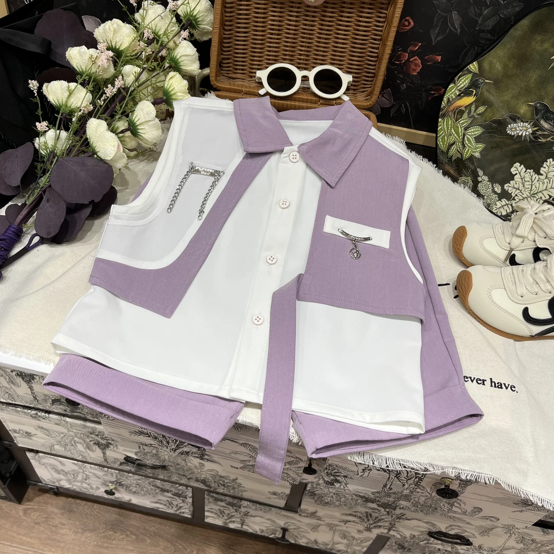 【星辰】儿童夏季新款时尚休闲百搭洋气韩版帅气夏款套装25L397