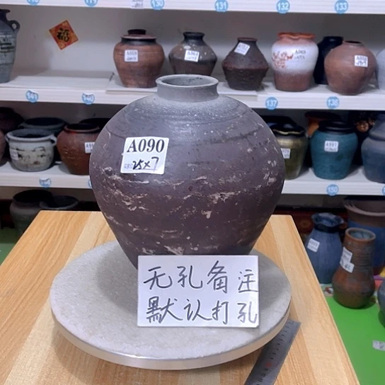 红陶手工制作工艺花盆