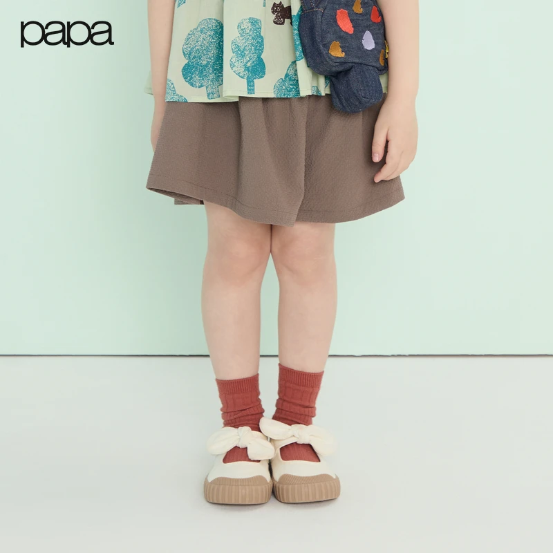 papa/爬爬夏季女童宽松短裤运动休闲裤