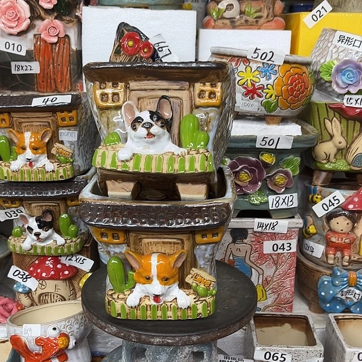 粗陶材质多肉花盆