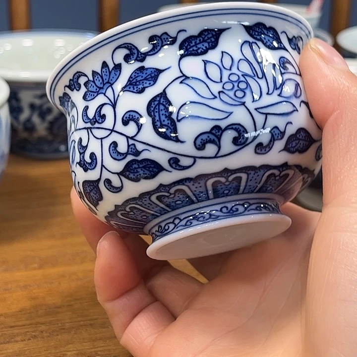镹曰柴窑手工手绘青花
