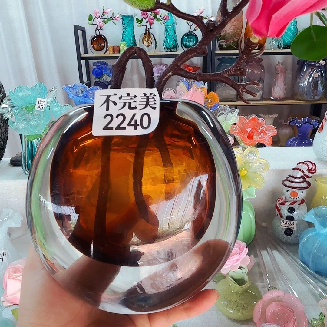安妮花瓶琉璃摆件