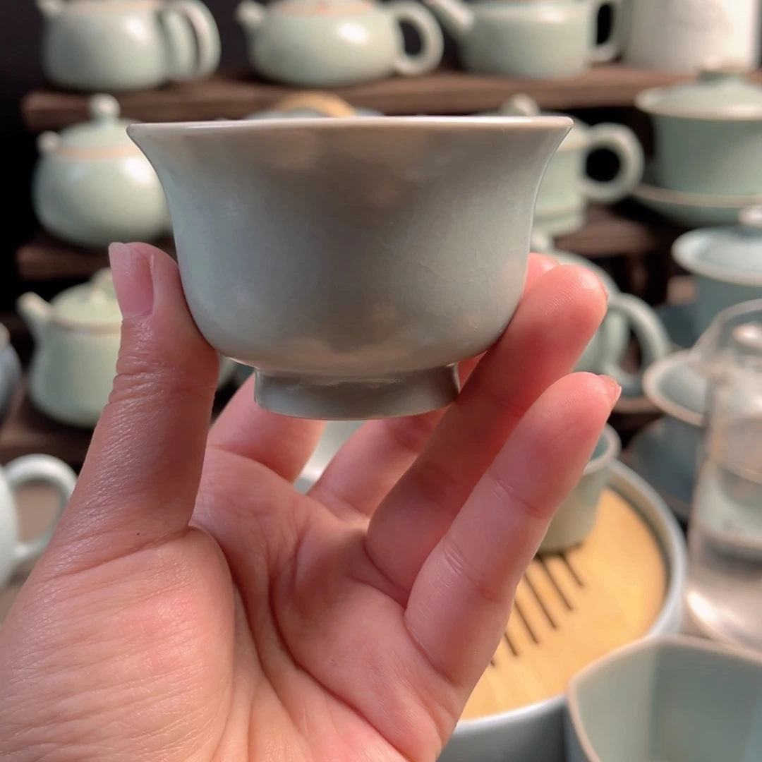 陶摆件瓷仿古压手杯原矿